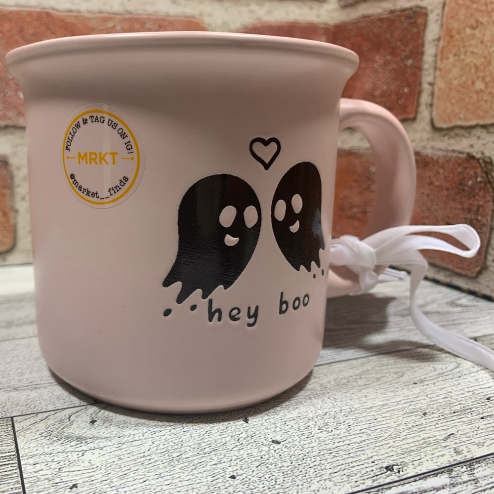 Market Finds Soft Pink Hey Boo Mug